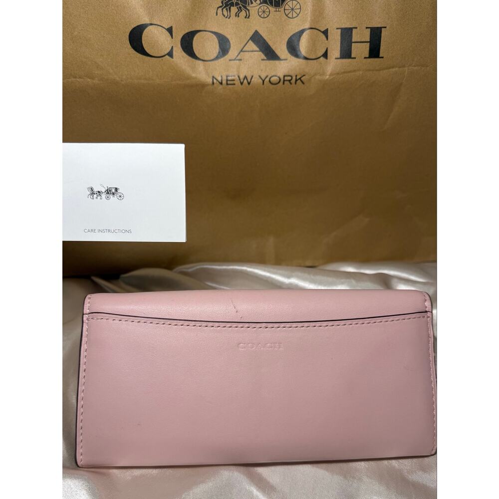 Coach 1941 Blush Glovetanned Leather Turnlock Envelope Wallet 12134 - Picture 2 of 8